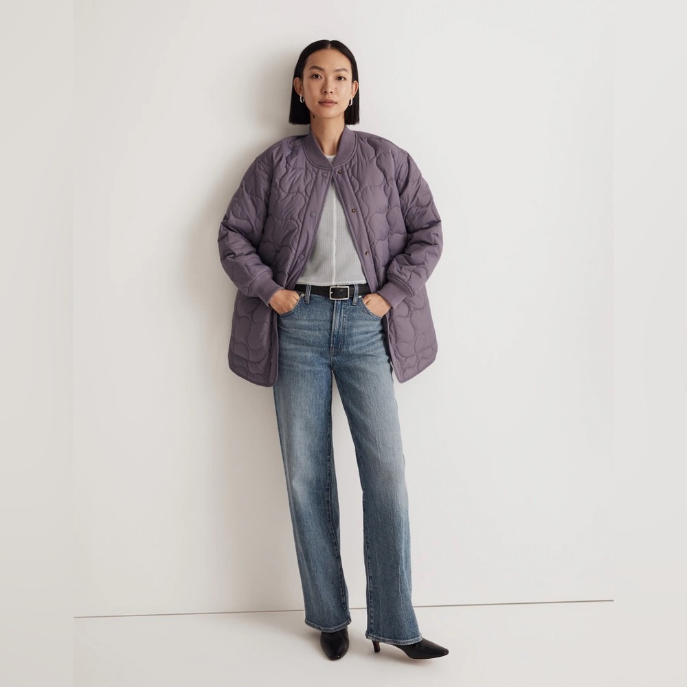 Madewell Quilted Oversized Bomber Jacket
